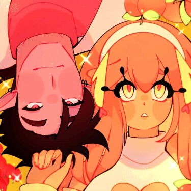 Персик и вишня (Peach and cherry)