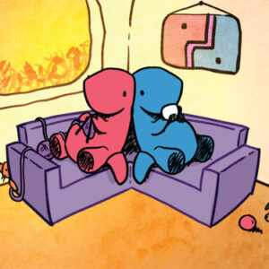 Динозавры на диване (Dinosaur couch)